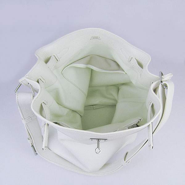 Hermes So Kelly 34cm Tote Leather Handbag - H2804 White - Click Image to Close