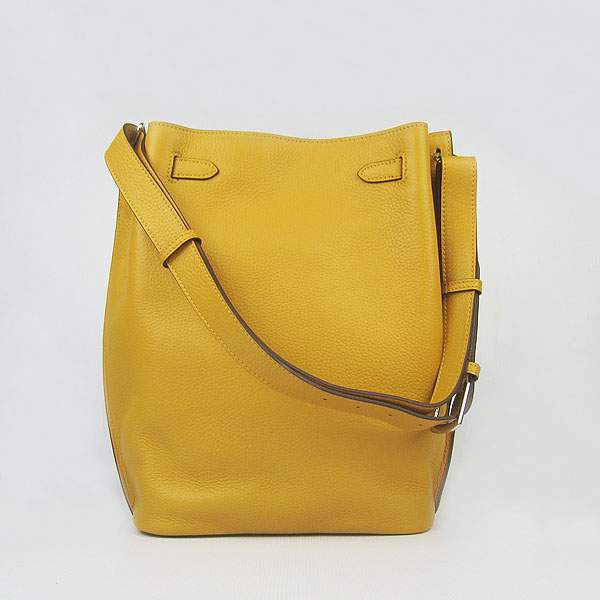 Hermes So Kelly 34cm Tote Leather Handbag - H2804 Yellow - Click Image to Close