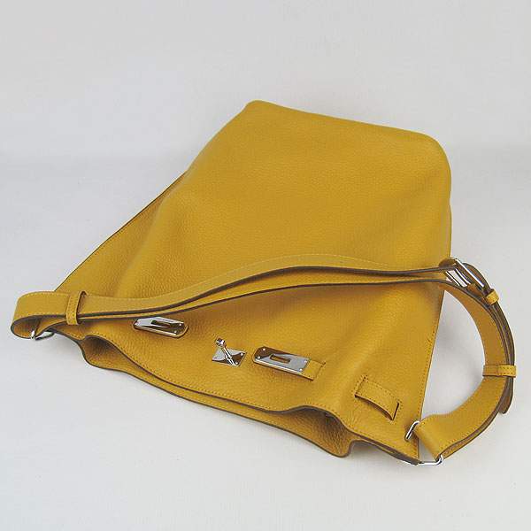 Hermes So Kelly 34cm Tote Leather Handbag - H2804 Yellow