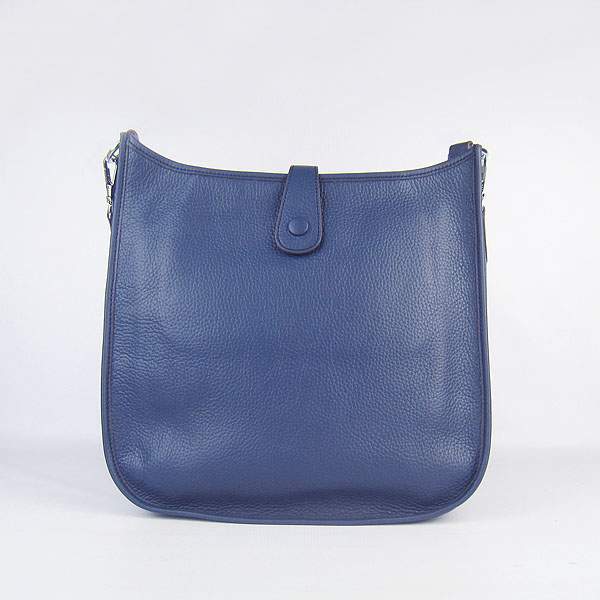 Hermes Evelyne Bag - H6309 Dark Blue With Silver Hardware