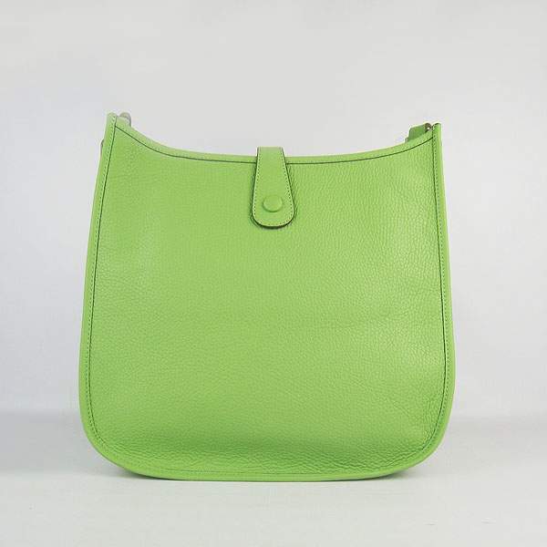 Hermes Evelyne Bag - H6309 Green With Silver Hardware