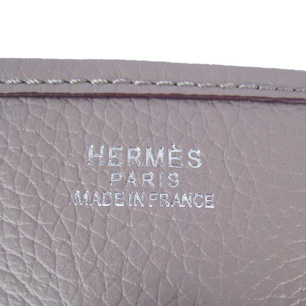 Hermes Evelyne Bag - H6309 Grey With Silver Hardware - Click Image to Close