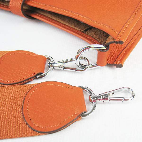 Hermes Evelyne Bag - H6309 Orange With Silver Hardware - Click Image to Close