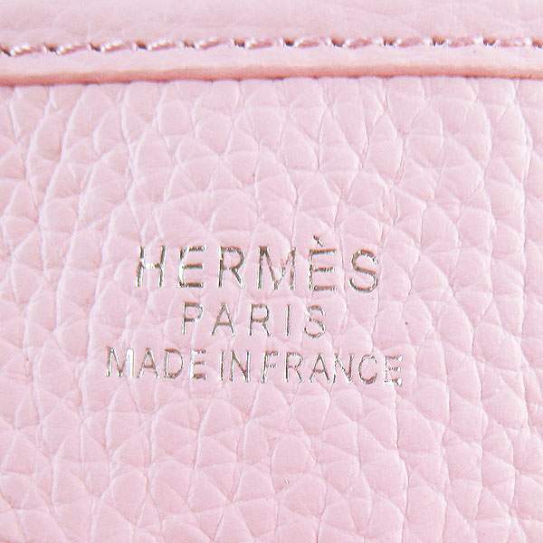 Hermes Evelyne Bag - H6309 Pink With Silver Hardware - Click Image to Close