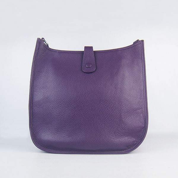 Hermes Evelyne Bag - H6309 Purple With Silver Hardware - Click Image to Close