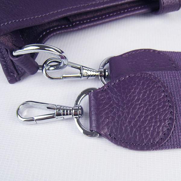 Hermes Evelyne Bag - H6309 Purple With Silver Hardware