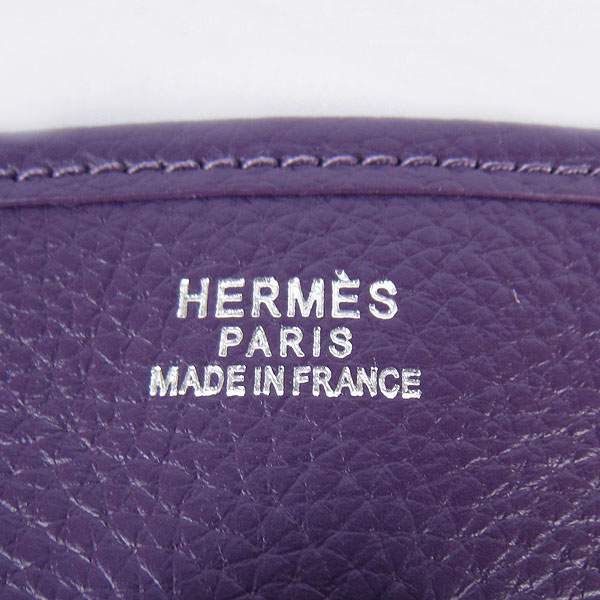 Hermes Evelyne Bag - H6309 Purple With Silver Hardware