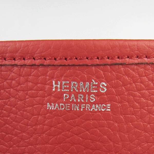 Hermes Evelyne Bag - H6309 Red With Silver Hardware