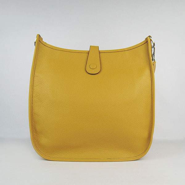 Hermes Evelyne Bag - H6309 Yellow With Silver Hardware - Click Image to Close