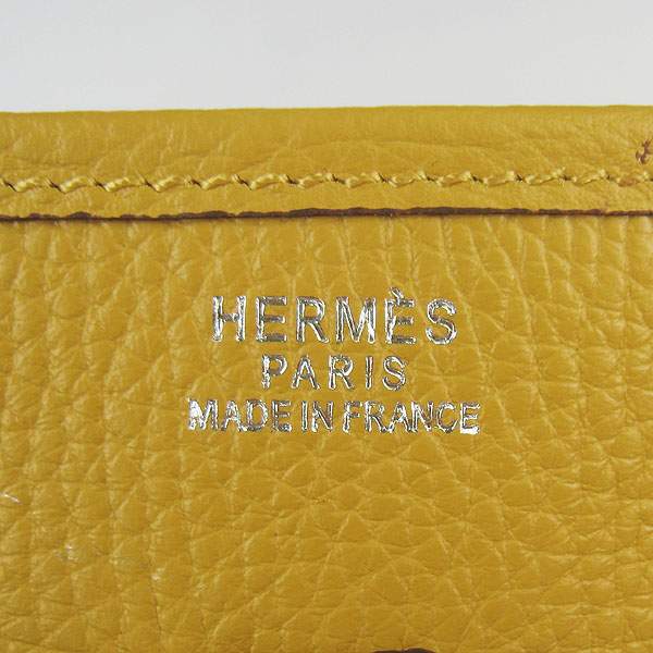 Hermes Evelyne Bag - H6309 Yellow With Silver Hardware