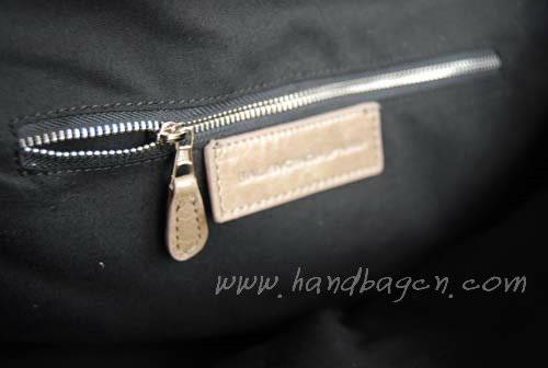 Balenciaga L084358 Silver Gray Giant City Whipstitch Leather Handbag - Click Image to Close