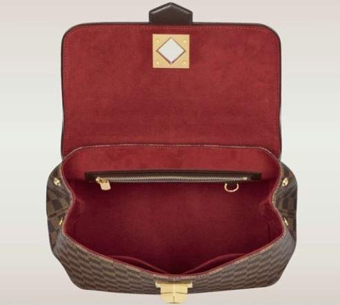 Louis Vuitton Damier Canvas Bergamo MM Shoulder Bag Brown N41168