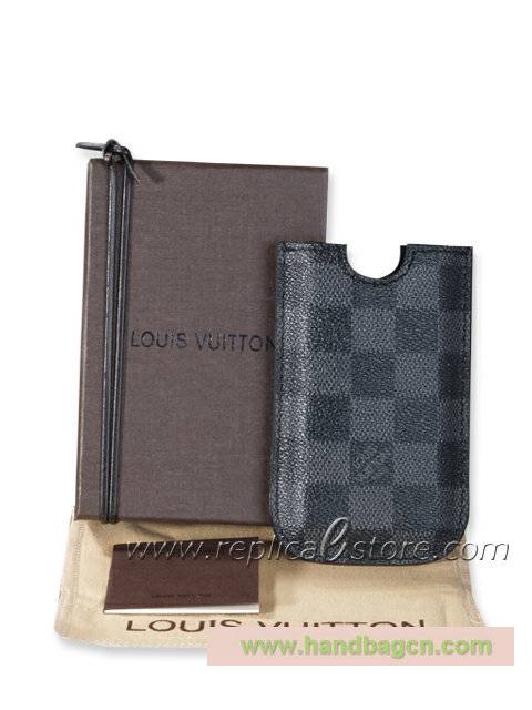 Louis Vuitton n62667 black Damier Graphite Iphone Case