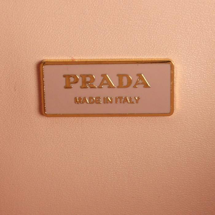 2012 New Arrival Prada Lambskin Leather Handbag - 6041 Orange & White - Click Image to Close