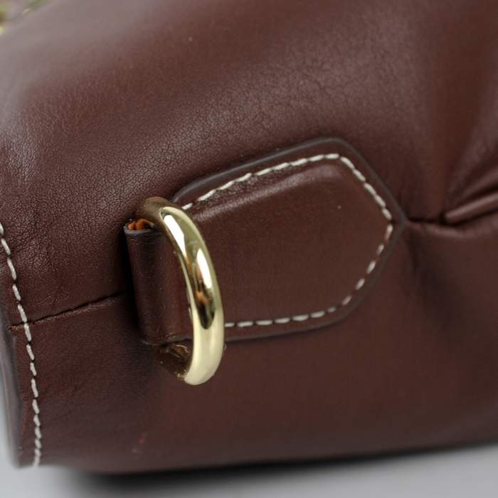 Prada Calfskin Hobo Bag 8209 Chocolate - Click Image to Close