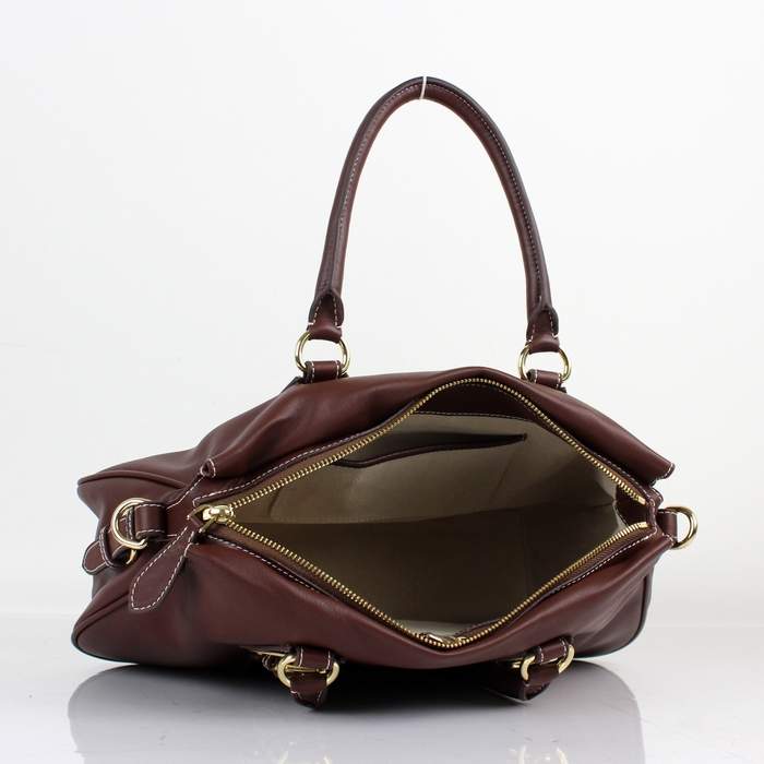 Prada Vintage Leather Tote Bag 8212 Chocolate