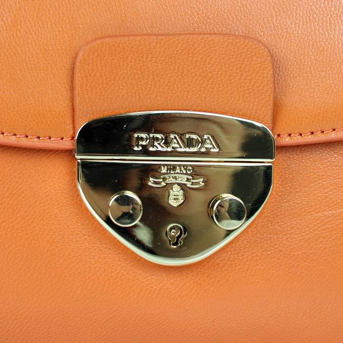 Prada Original Lambskin leather Handbag - 8227 Orange - Click Image to Close