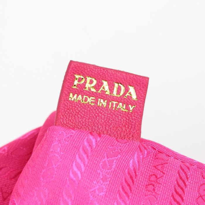 Prada Original Lambskin leather Handbag - 8227 Rose Red - Click Image to Close