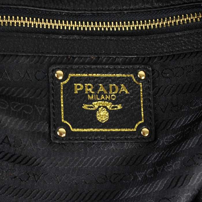 Prada Original leather Handbag - 1841 Black Nylon and Lambskin Leather
