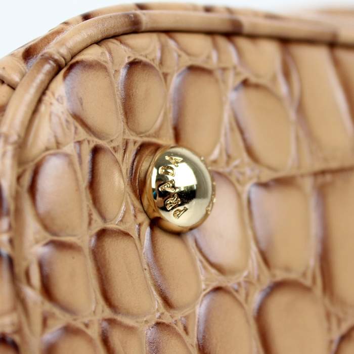 Prada Saffiano Calf Leather Tote BN2274 Khaki Croco Leather - Click Image to Close