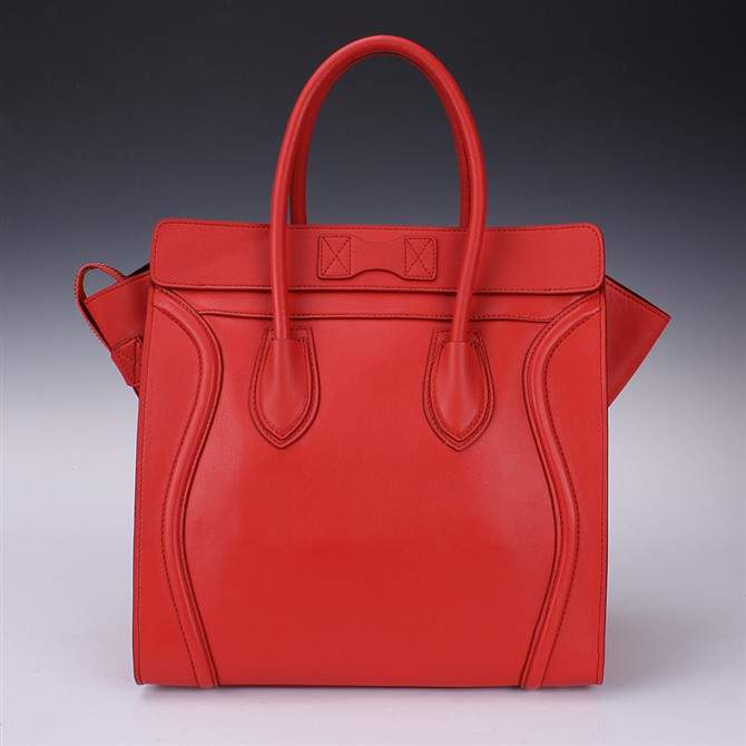 Knockoff Celine Luggage Mini 30cm Tote Bag - 88022 red - Click Image to Close