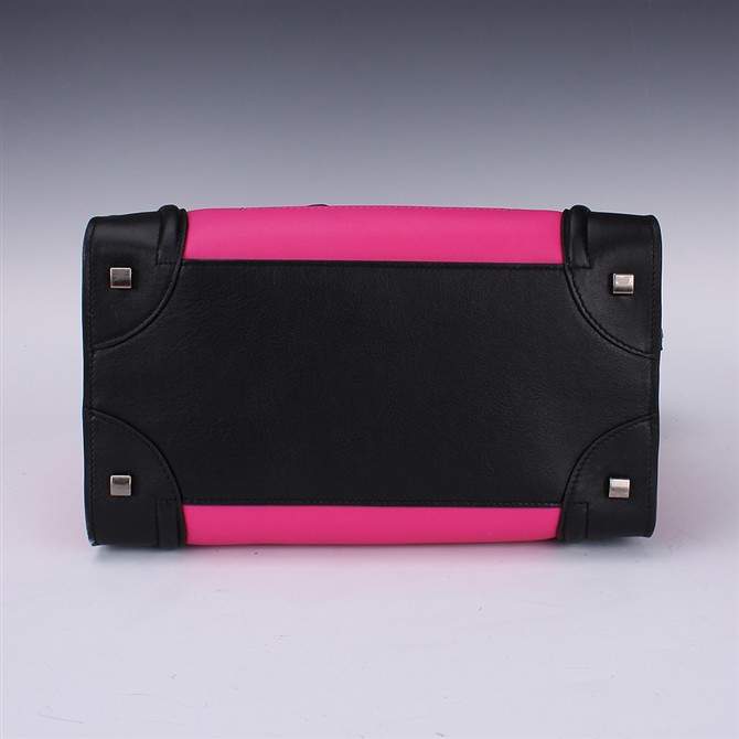Knockoff Celine Luggage Mini 30cm Tote Bag - 88022 peach red & black