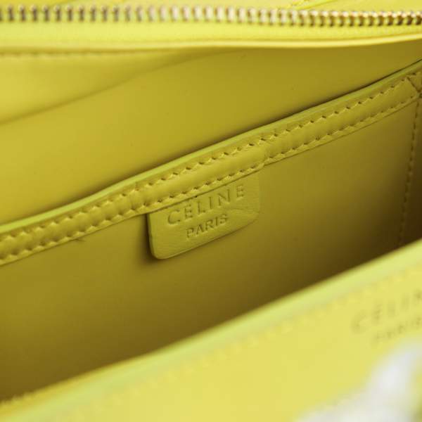 Knockoff Celine Nano 20cm Luggage Leather Tote Bag - 88029 Yellow