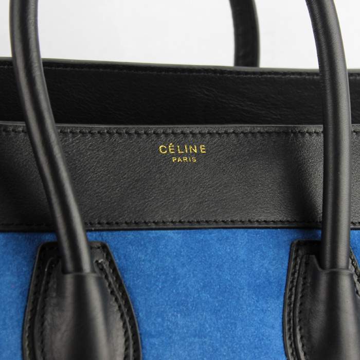 Knockoff Celine Luggage Mini 30cm Tote Bag - 88022 Blue/Brown/Black