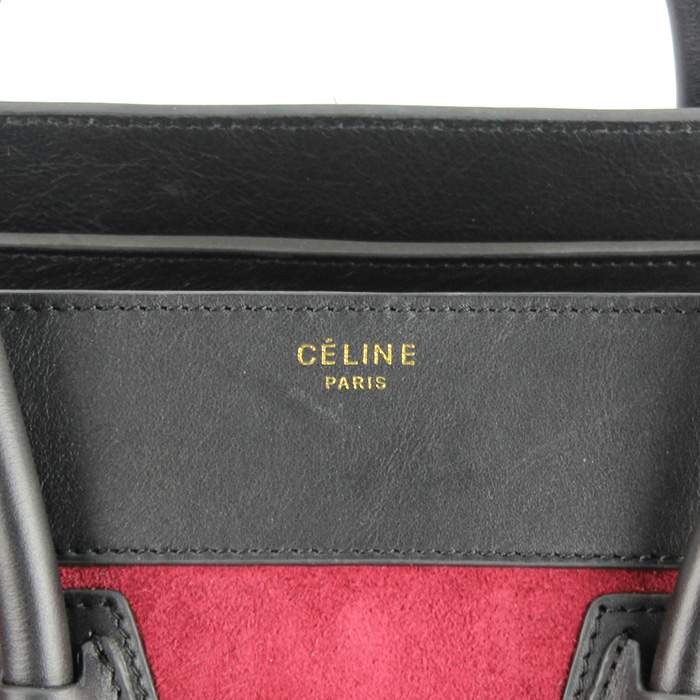 Knockoff Celine Luggage Mini 30cm Tote Bag - 88022 red/brown/black - Click Image to Close