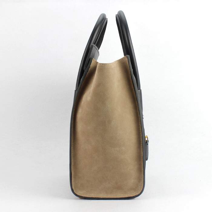 Knockoff Celine Luggage Micro Boston Bag Mini 26cm - 88023 brown/apricot/black