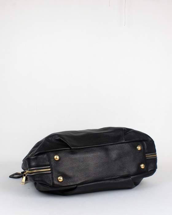 Prada Milled Tote Leather Handbags - 60096 Black - Click Image to Close
