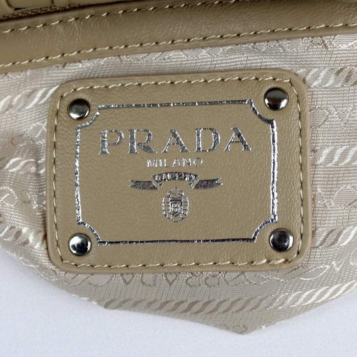 Prada Gaufre Nappa Leather Hobo Bag - 6037 Apricot - Click Image to Close