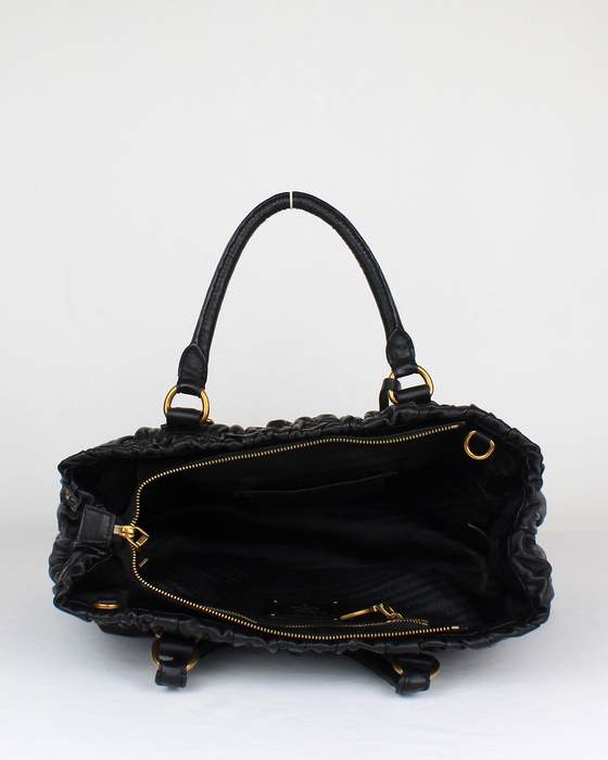 Prada Lambskin Tote Leather - 8021 Black - Click Image to Close