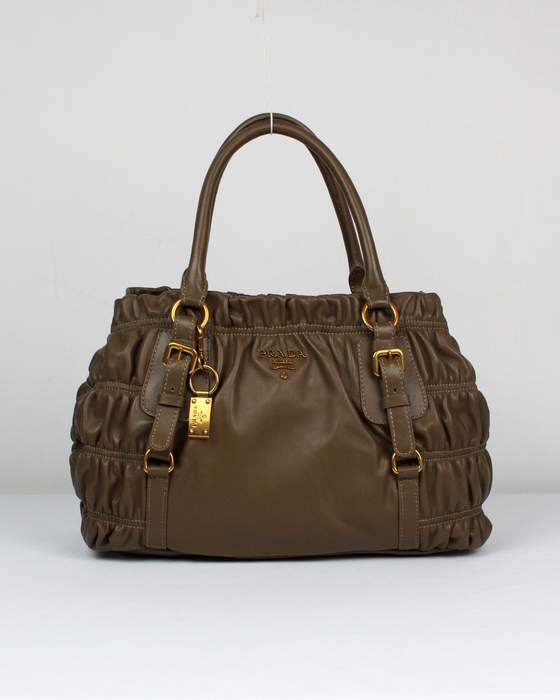Prada Nappa Leather Tote Bag - 8022 Khaki - Click Image to Close