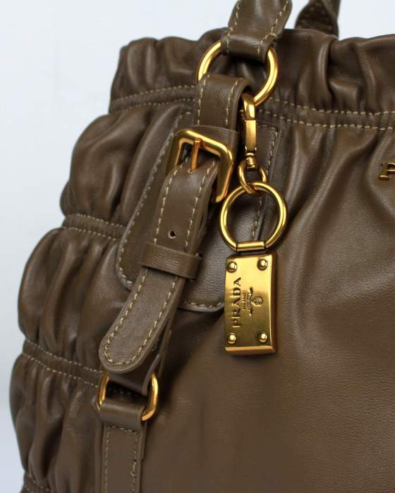 Prada Nappa Leather Tote Bag - 8022 Khaki - Click Image to Close