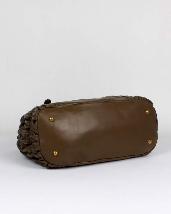Prada Nappa Leather Tote Bag - 8022 Khaki