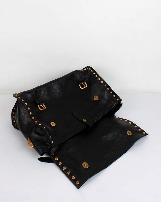 Prada Milled Leather Top Handle - 8028 Black