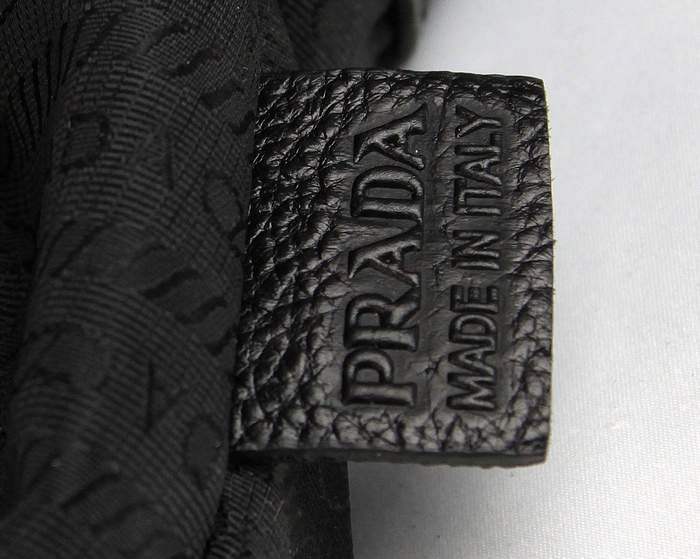 Prada Milled Leather Top Handle - 8028 Black