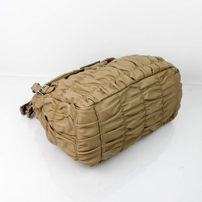 Prada Gaufre Flap Shoulder Bag - 8038 Apricot