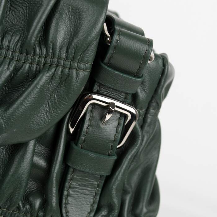 Prada Gaufre Flap Shoulder Bag - 8038 Green