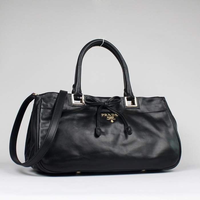 Prada Nappa Leather Handbag - 8201 Black - Click Image to Close