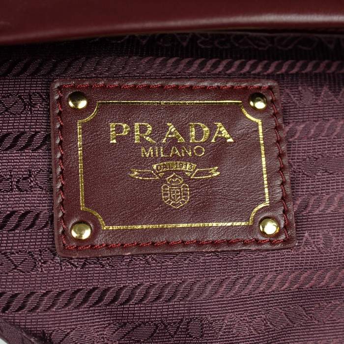 Prada Nappa Leather Handbag - 8201 Wine Red