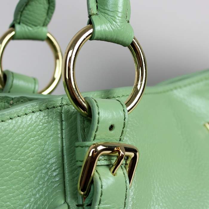 Prada Grained Calf Leather Tote Bag - 8206 Green - Click Image to Close