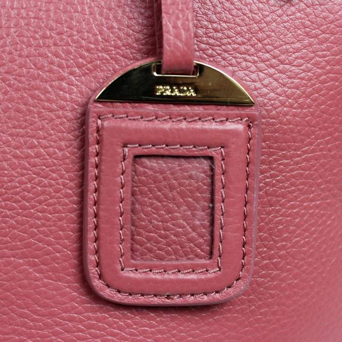 Prada Grained Calf Leather Tote Bag - 8206 Pink Red