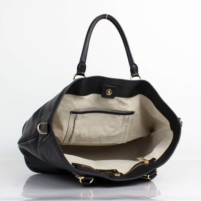 Prada Calfskin Hobo Bag 8209 Black
