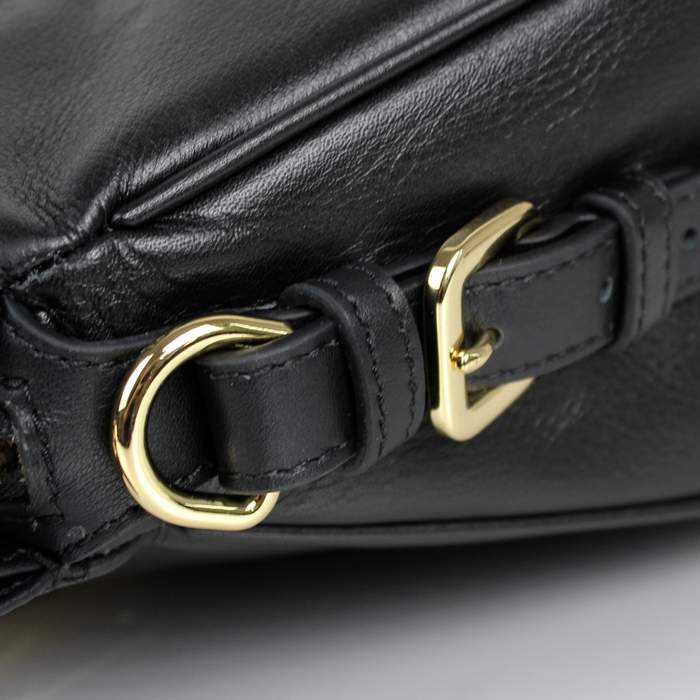 Prada Vintage Leather Tote Bag 8212 Black - Click Image to Close
