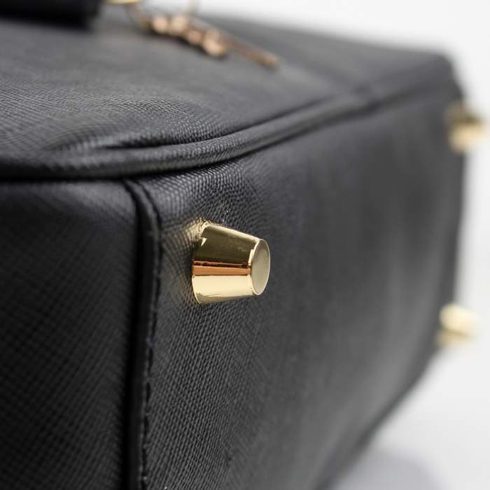 Prada Crosspattern Tote Bag - 8806 Black