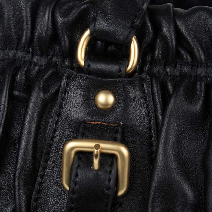 Prada Nappa Leather Tote Bag - 8826 Black - Click Image to Close