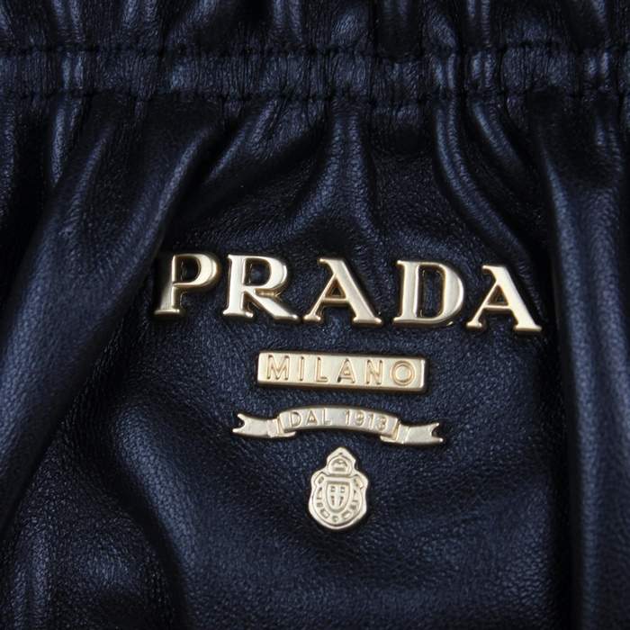 Prada Nappa Leather Tote Bag - 8826 Black - Click Image to Close