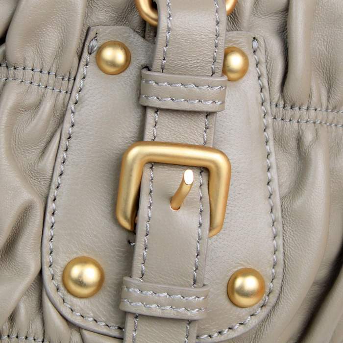 Prada Nappa Leather Tote Bag - 8826 Grey - Click Image to Close